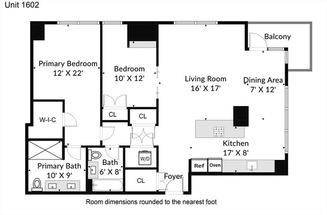 45 Province St Unit U1602, Boston, MA 02108 - room layout