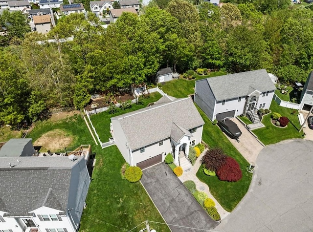 aerial view of residential area