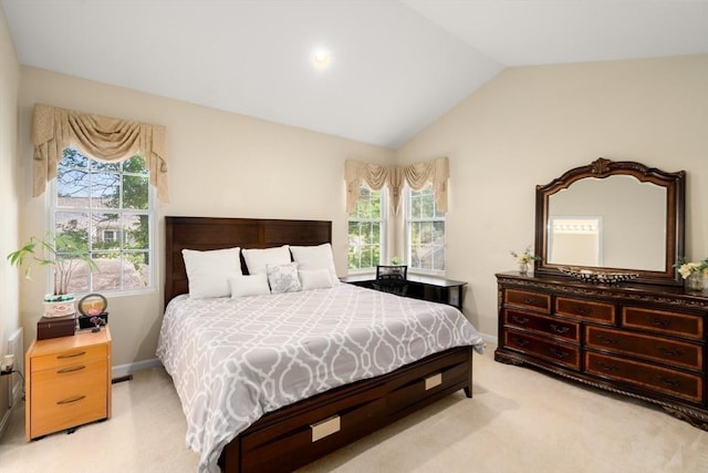 41 Edward Dr Unit 41, Grafton, MA 01536 - bedroom featuring light colored carpet and vaulted ceiling