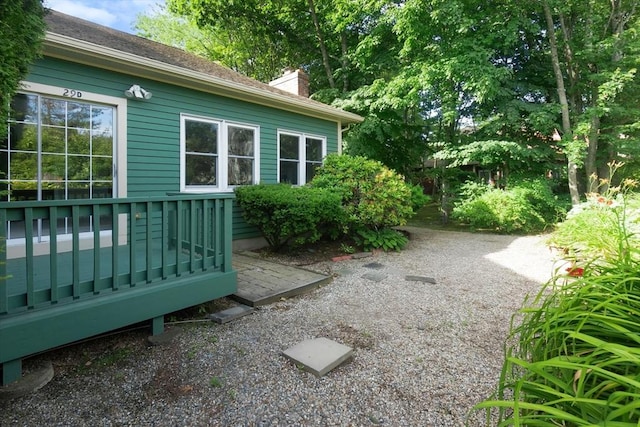 view of yard featuring a deck