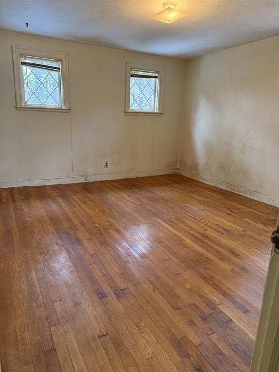 unfurnished room with light wood-type flooring and a wealth of natural light