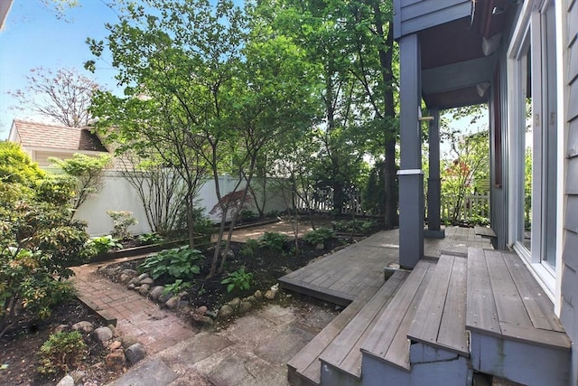 17 Manhattan St, Springfield, MA 01109 - wooden terrace featuring a fenced backyard