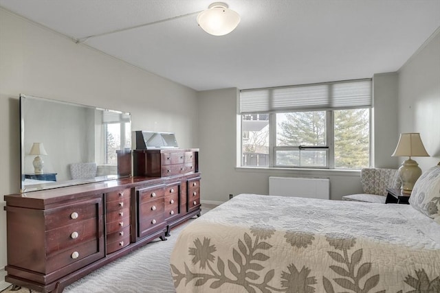 bedroom with radiator