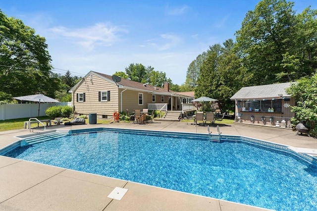 1 Redgate Ln, Holden, MA 01520 - outdoor pool featuring a patio and outdoor dining space