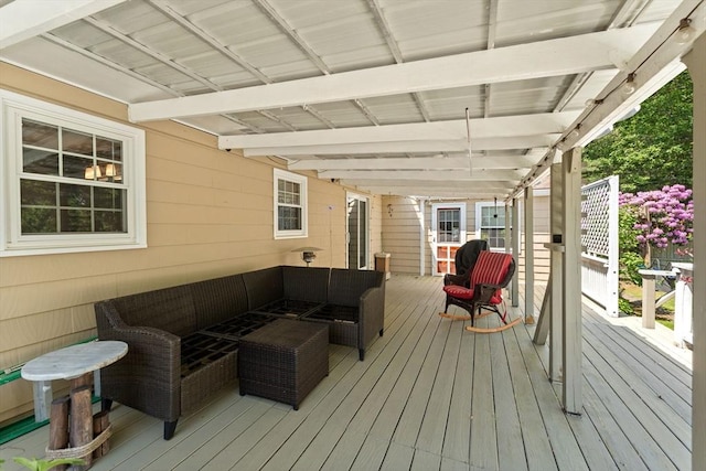 1 Redgate Ln, Holden, MA 01520 - wooden deck with an outdoor living space