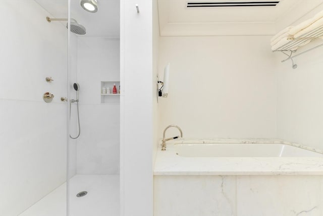776 Boylston Unit E9C, Boston, MA 02199 - bathroom with a bath and a shower
