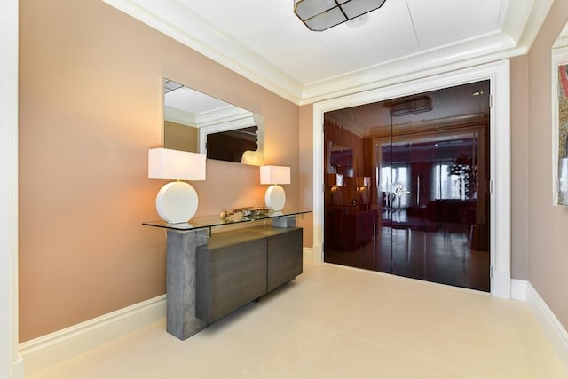 776 Boylston Unit E9C, Boston, MA 02199 - corridor featuring crown molding