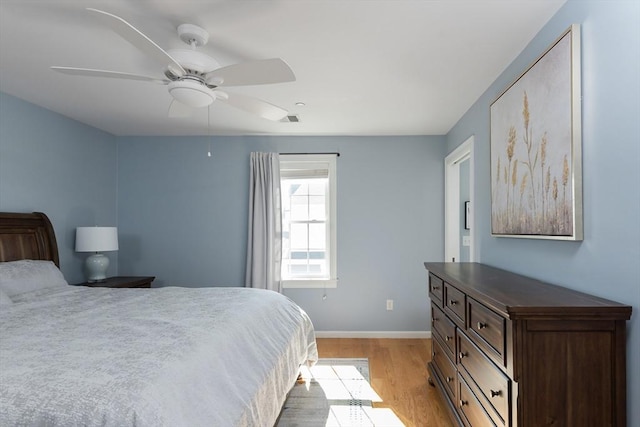 27 Mill St Unit B, Quincy, MA 02169 - bedroom featuring light wood-style flooring, baseboards, and ceiling fan