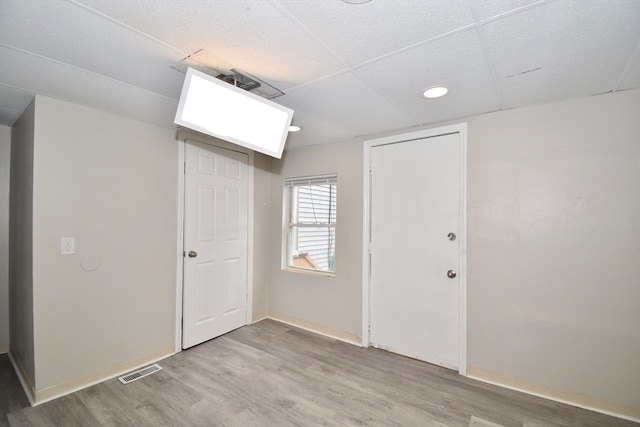 empty room featuring light hardwood / wood-style floors