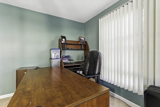 office featuring baseboards
