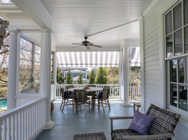 sunroom / solarium featuring plenty of natural light