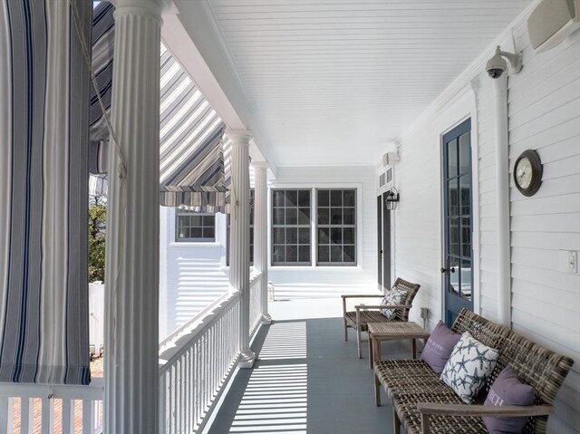 balcony with a porch