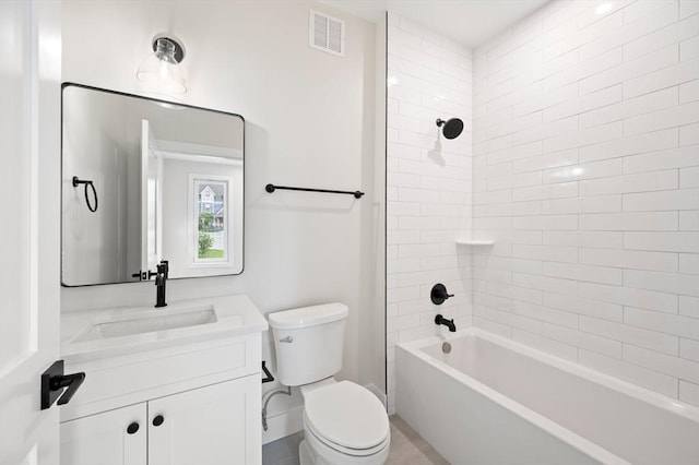 21 Ashland Unit 21, Boston, MA 02122 - bathroom featuring toilet, vanity, and shower / bathtub combination