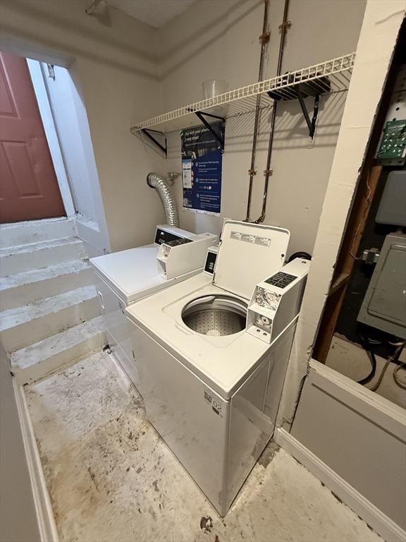 16A Exeter St, Lawrence, MA 01843 - laundry room with washing machine and clothes dryer