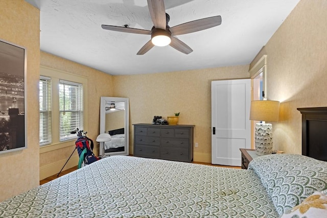 20 Saint Elmo Rd, Worcester, MA 01602 - bedroom with wood finished floors, baseboards, and a ceiling fan