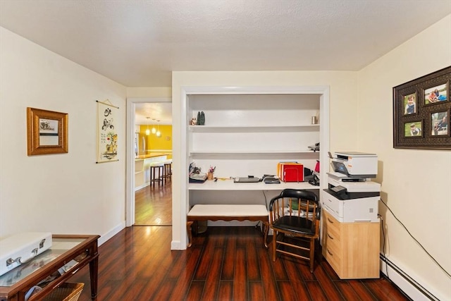 44 Drexel St, Worcester, MA 01602 - home office with baseboard heating and wood finished floors