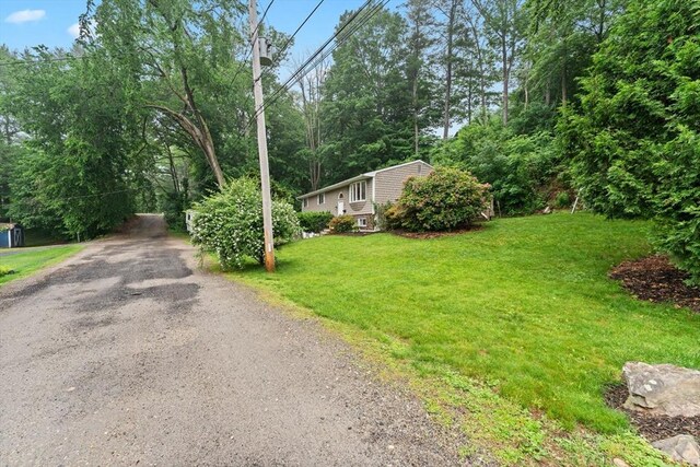 44 Drexel St, Worcester, MA 01602 - view of front of property with a front lawn and driveway