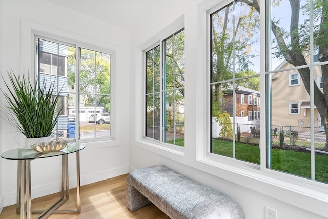 sunroom with plenty of natural light