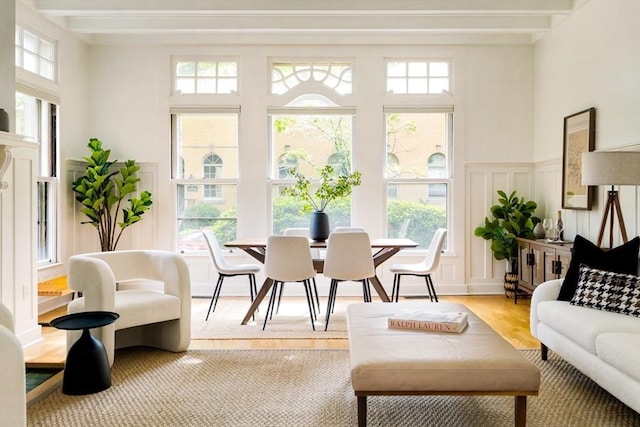 65 Glen Rd Unit H4, Brookline, MA 02445 - sunroom / solarium featuring plenty of natural light and beamed ceiling