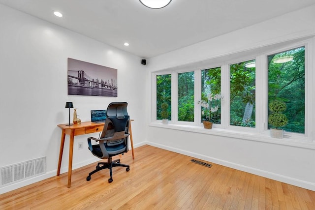 10 Fox Holw Unit 10, Wayland, MA 01778 - office area featuring hardwood / wood-style floors and recessed lighting