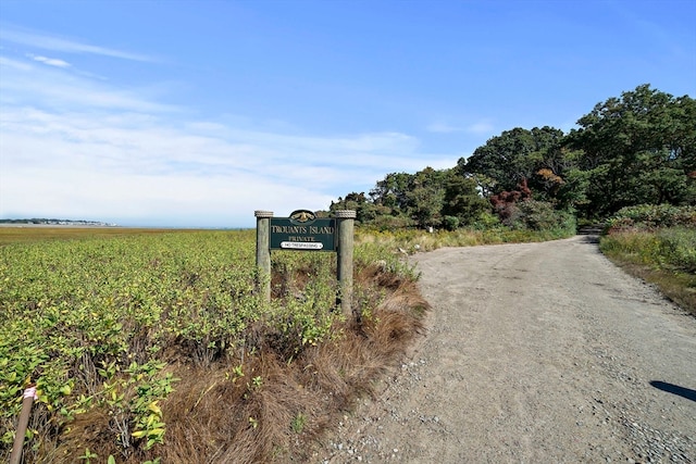 view of road featuring a rural view