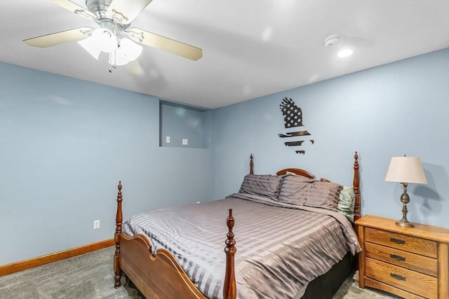 98 Town Farm Rd, Monson, MA 01057 - bedroom with light carpet, baseboards, and ceiling fan
