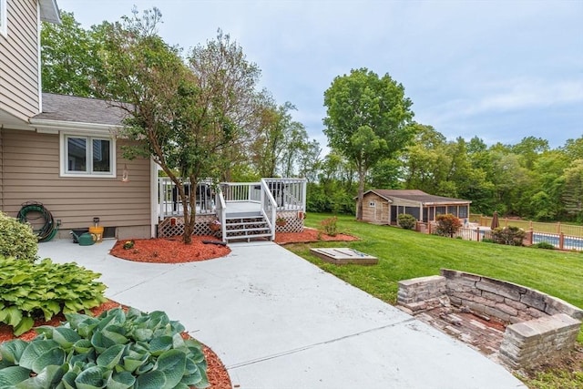 98 Town Farm Rd, Monson, MA 01057 - view of patio / terrace with a deck and an outdoor structure