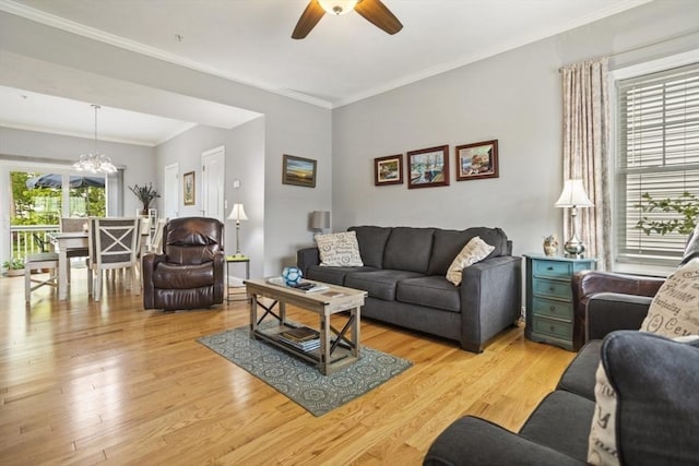 5 Mackenzie Way Unit 5, Haverhill, MA 01832 - living area with ceiling fan, light wood-type flooring, crown molding, and a chandelier