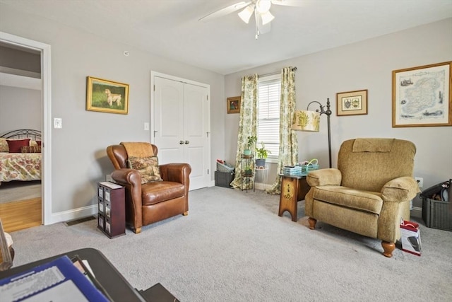 5 Mackenzie Way Unit 5, Haverhill, MA 01832 - living area featuring carpet and ceiling fan