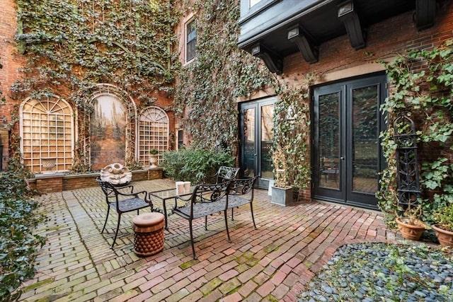 view of patio with french doors