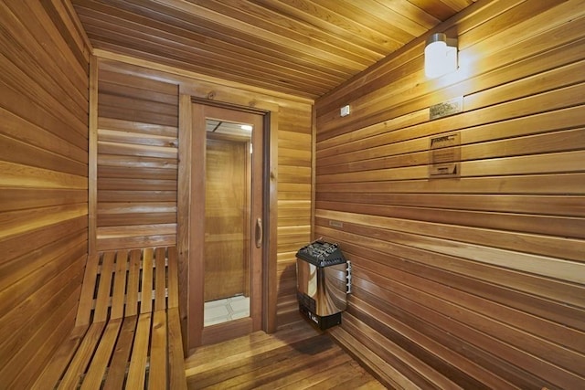236 Williamsburg Dr, Longmeadow, MA 01106 - relaxing sauna / steam room featuring wooden walls and wooden ceiling