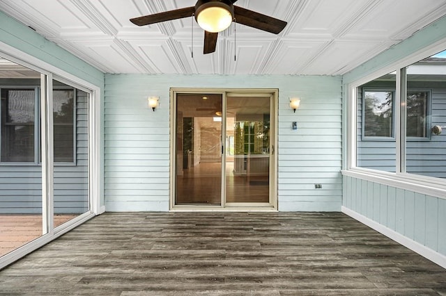 21 Nourse St, Westborough, MA 01581 - unfurnished sunroom featuring ceiling fan
