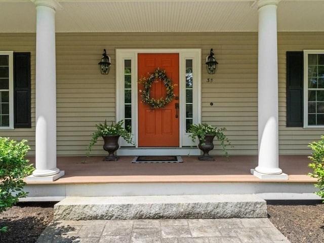 35 Oxbow Dr, Wrentham, MA 02093 - property entrance with a porch