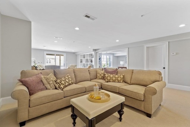 view of carpeted living room