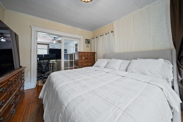 8 Ward St, Salem, MA 01970 - bedroom with dark wood-style floors and an office area