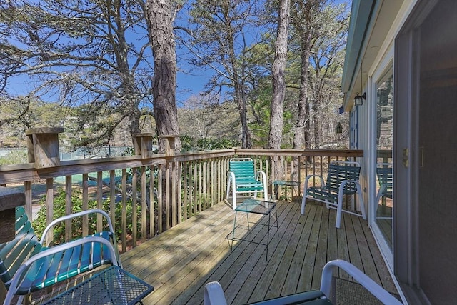 view of wooden terrace