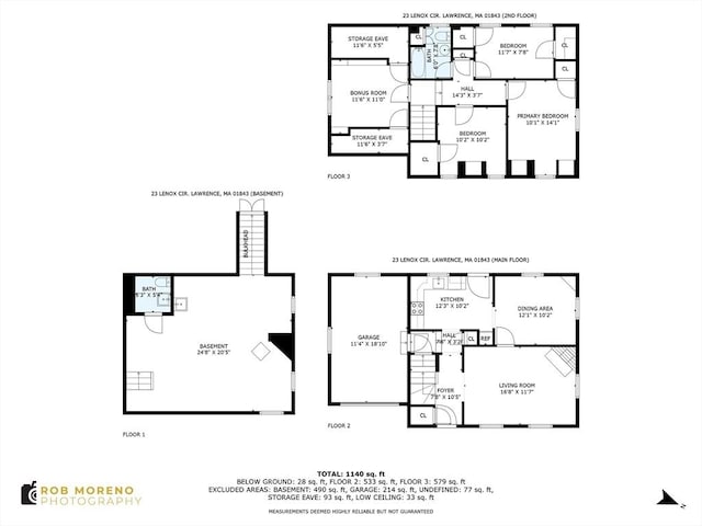 23 Lenox Cir, Lawrence, MA 01843 - room layout