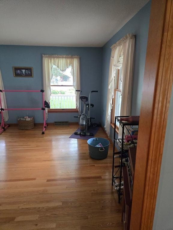 127 Parker Ln, Ludlow, MA 01056 - workout area with wood finished floors