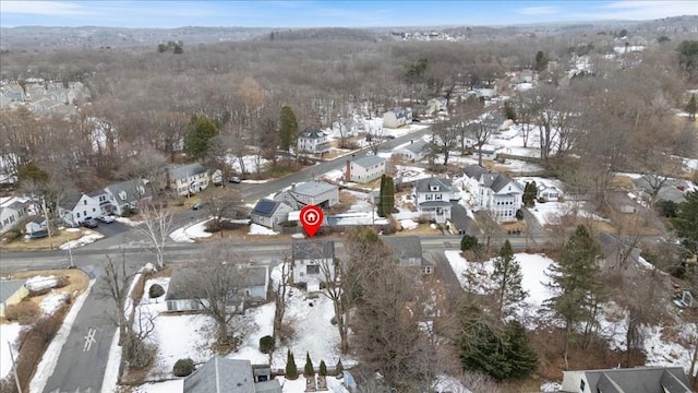 bird's eye view with a residential view