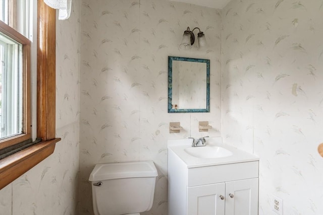 46 Birchland Ave, Springfield, MA 01119 - half bathroom featuring vanity and plenty of natural light
