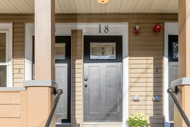 view of doorway to property