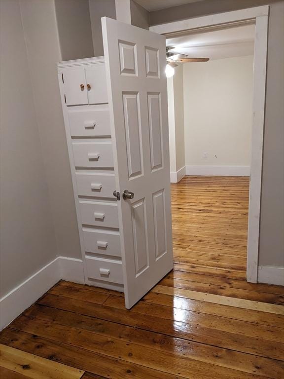 hall featuring hardwood / wood-style flooring