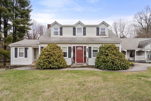 160 Shrewsbury St, Holden, MA 01520 - cape cod home with entry steps, a chimney, and a front yard