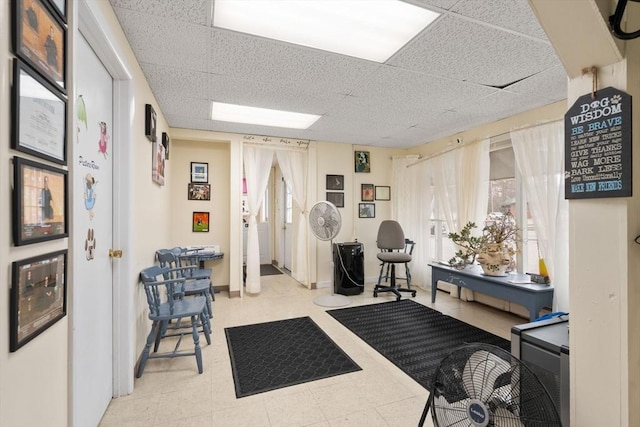 160 Shrewsbury St, Holden, MA 01520 - interior space featuring tile patterned floors and a drop ceiling