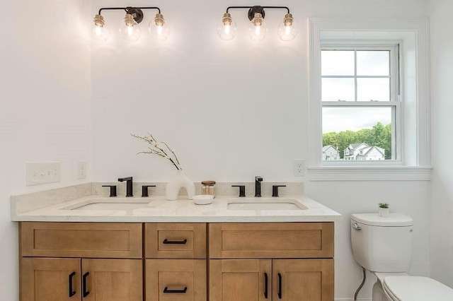 131 Colts Way, Attleboro, MA 02703 - bathroom with toilet, plenty of natural light, and double vanity