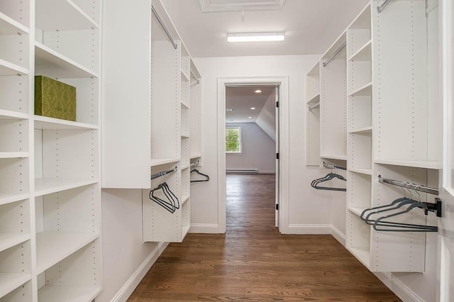 131 Colts Way, Attleboro, MA 02703 - spacious closet with dark wood-style floors and baseboard heating