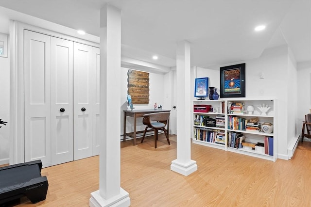 31 Henderson St Unit 1, Arlington, MA 02474 - office space with wood finished floors, recessed lighting, and baseboards