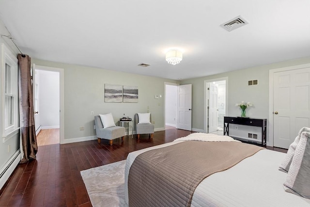 14 Preservation Way, Westford, MA 01886 - bedroom with a baseboard radiator, baseboards, hardwood / wood-style flooring, and baseboard heating