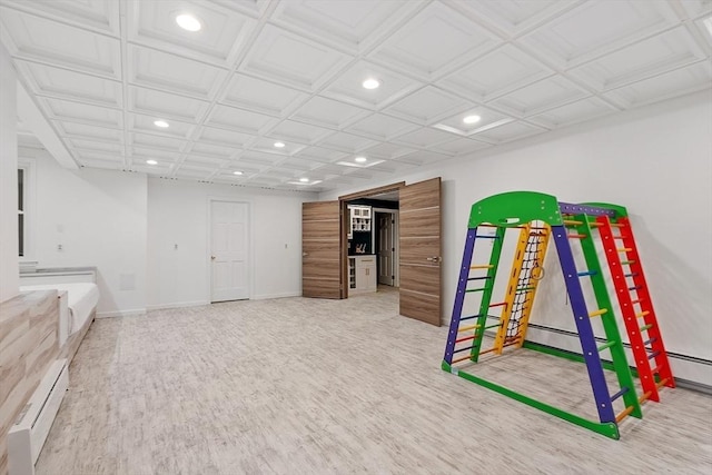 14 Preservation Way, Westford, MA 01886 - game room featuring recessed lighting, baseboards, baseboard heating, and wood finished floors