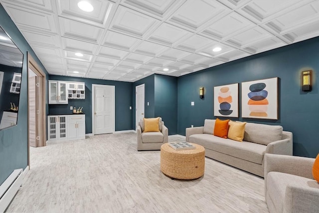 14 Preservation Way, Westford, MA 01886 - living room featuring wood finished floors, recessed lighting, baseboard heating, and baseboards